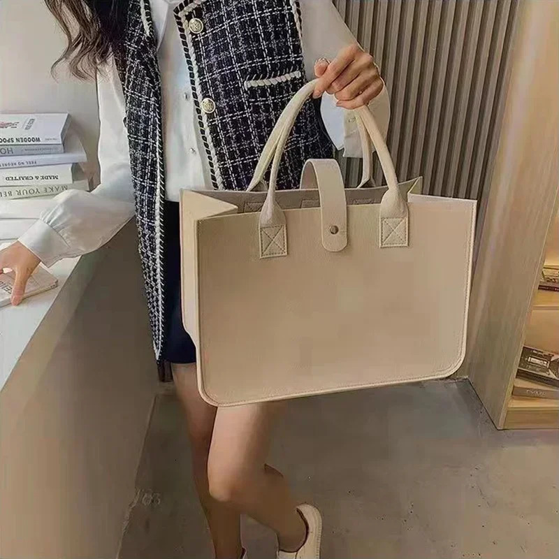 Shopping Handbag Womens 2023 Large Capacity Open Fashion Felt Tote Woven Bag Shop Online China 241011