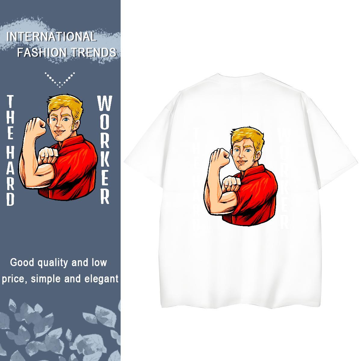 TOP Quality Woman T Shirts 100% Cotton 230g Crew Neck High Street Hip Hop portrait Women Tees Free Shipping Cartoon Print Tops Shirt