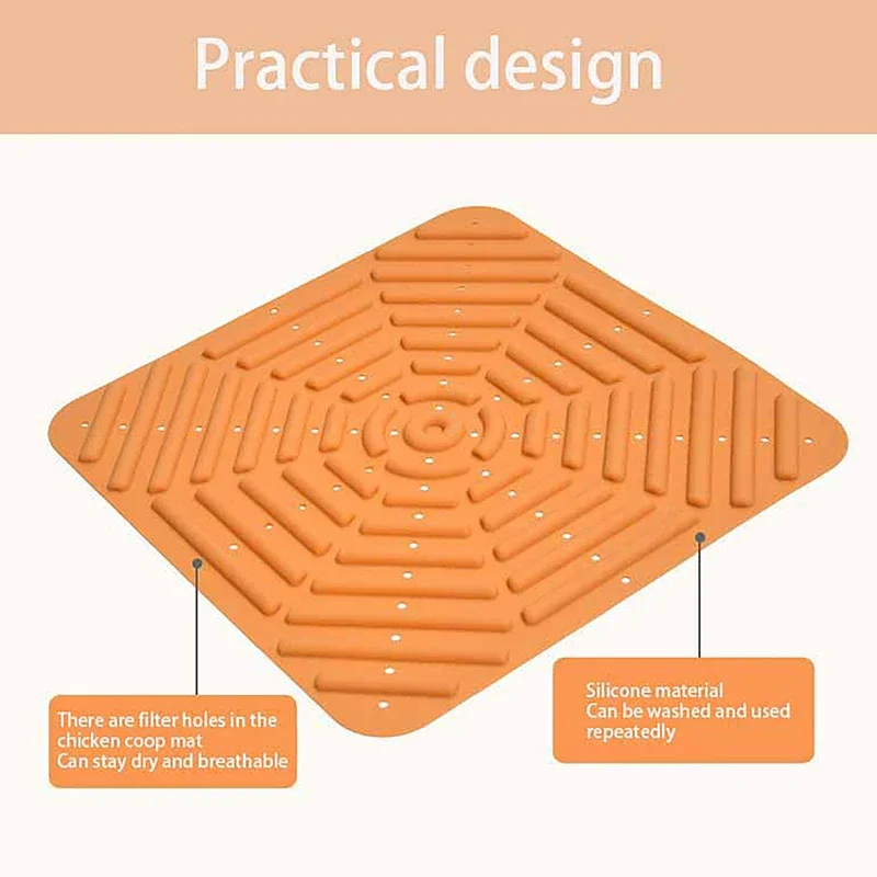 Silicone Chicken Cooping Mat Washable Chicken Nesting Pads Durable Healthy Coops Bedding for Laying Eggs Prevents Cracked Egg
