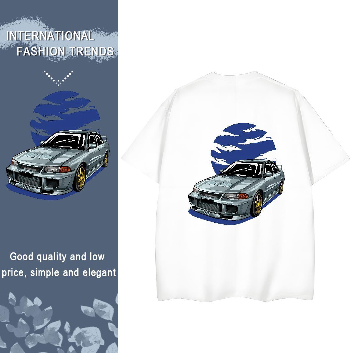 Custom T Shirts Women 230g 100% Cotton Comfortable Summer Casual sun Womens Tshirts Loose Cartoon Floral Printing Tops