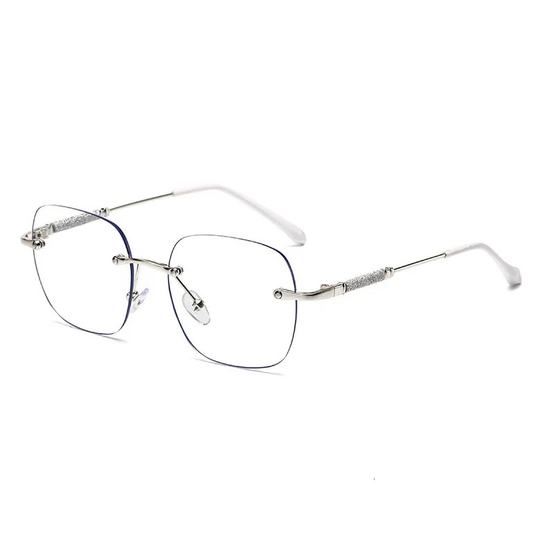 Borderless pochromic sunglasses for men and women myopia glasses fashionable UV resistant color changing Myopia glasses 241011