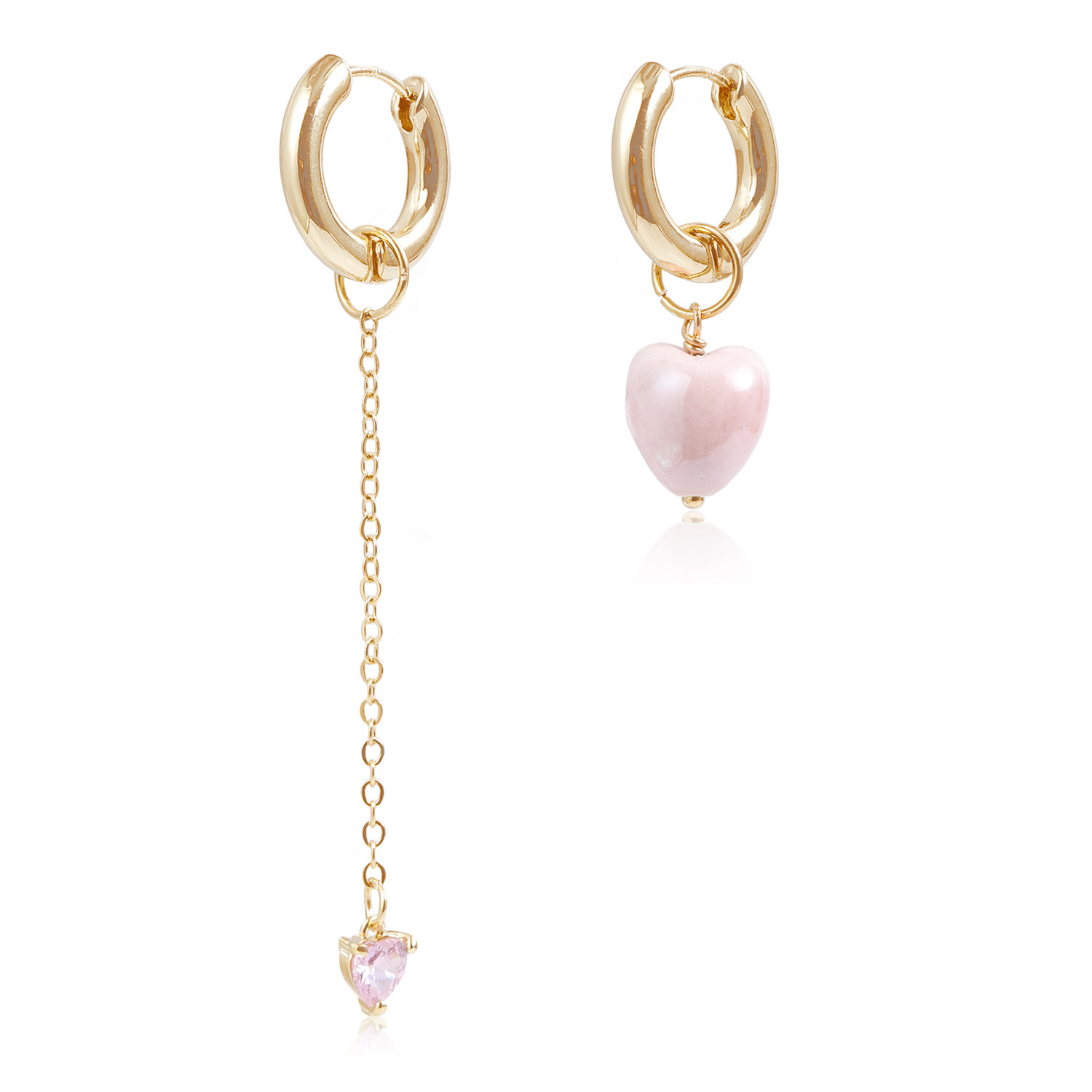 Elegant Tassel Heart Earrings with Dangle Pendant - Luxury Small-Scale Design Accessories Dangle Hoop Earrings For Women 2025 New In Y2K Jewelry Party