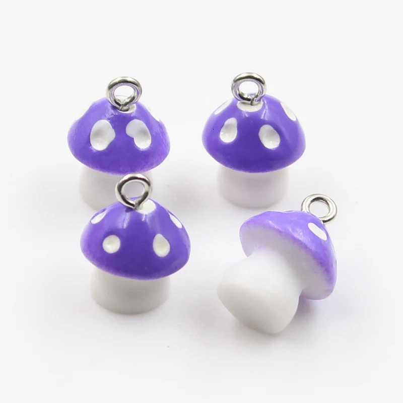 15pcs Charms Colorful Lovely 3D Mushroom 16x12x12mm Pendants Crafts Making Findings Handmade Jewelry DIY For Earrings Necklace 241010