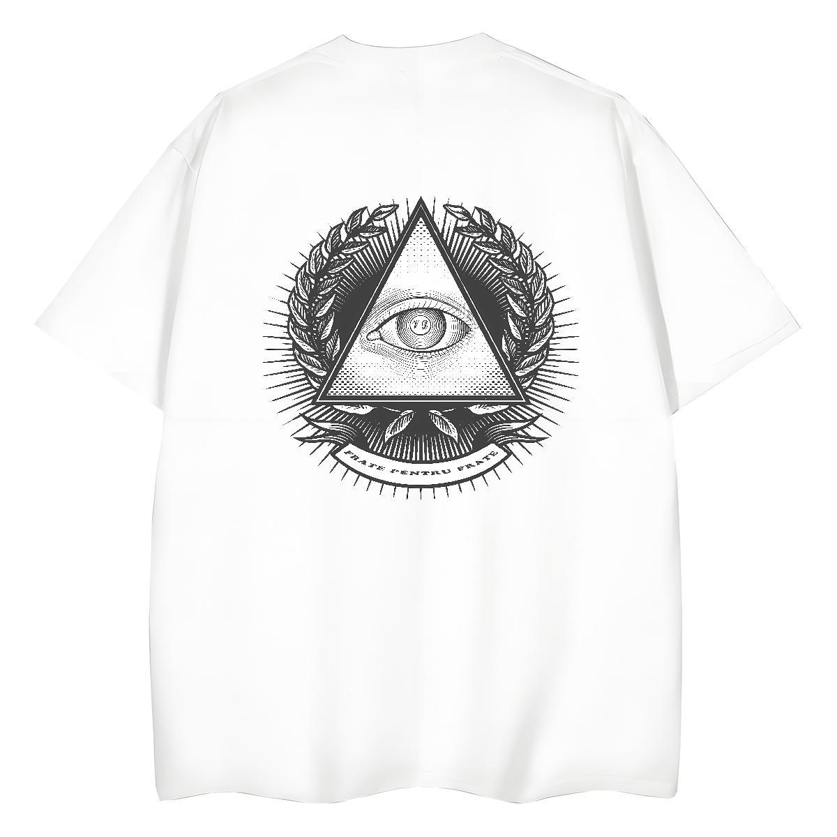 Fashion New Woman T Shirts 100% Cotton 230g O-Neck Short Sleeve High Street Hip Hop eye of the devil Lady T shirt Wholesale Customized Tees Shirts