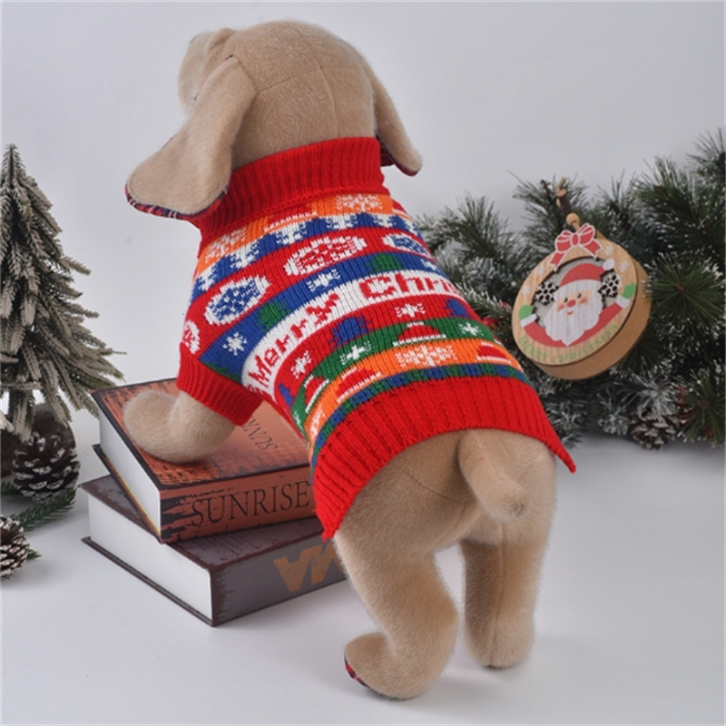 Dog Sweaters for Winter Soft Thickening Warm Pup Shirt Christmas Turtleneck Sweaters Small Medium Puppy Double Knitting Collar