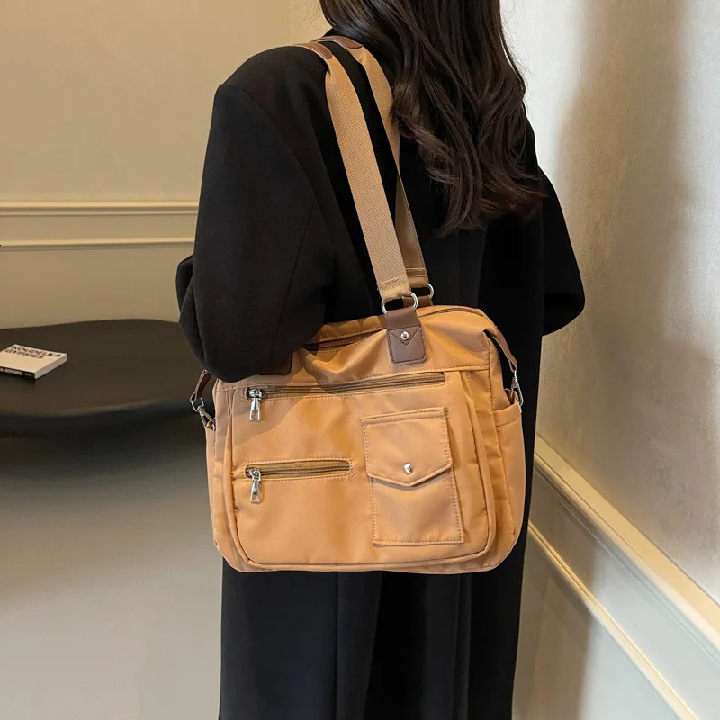 Womens Work Handbag Large Capacity Shoulder Canvas Bag Fashion Large Bag Versatile 241008