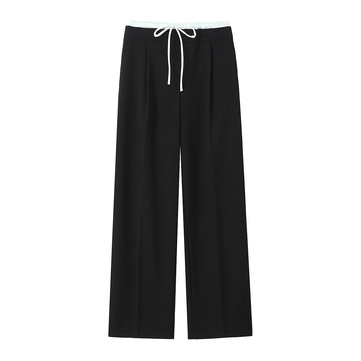 Fashion Straight Women Pants 2024 Autumn Winter Product Trousers Elegant Pant Wide Leg High Waist Britches 241007
