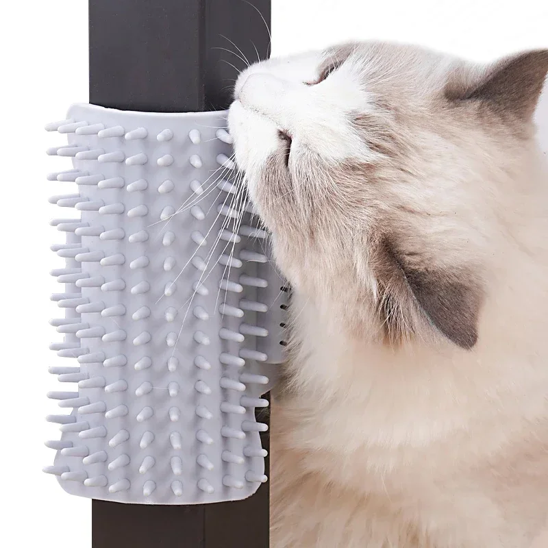 2024 New Cat Comb Desk Corner Self Groomer Brush No Damage To Furniture Cats Scratcher Brush Cats Scrubbing Hair Remover Brush