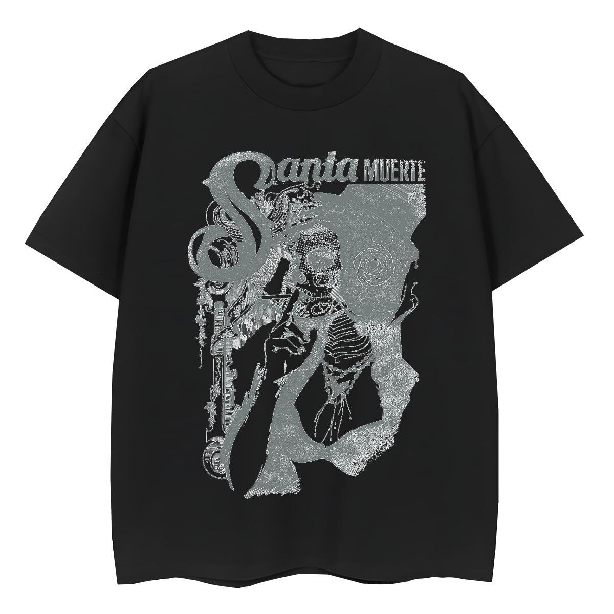 Factory Direct Womens T Shirts 230g 100% Cotton O Neck Short Sleeves Street Wear portrait Lady T shirt Comfortable Skull Tshirts