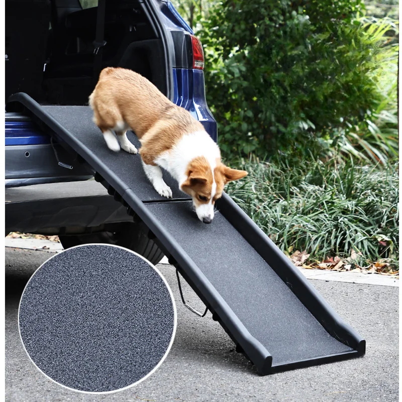Convenient Folding Climbing Ladder Elderly Dog Assisted Foot Board Safe Anti Slip Slope Ladder Stable Load Bearing Dog Steps