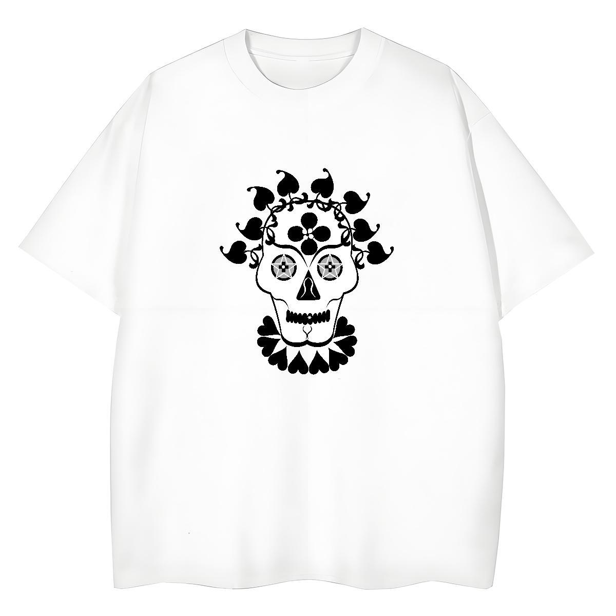 Designer Womens T Shirts 100% Cotton 230g Breathable Short Sleeve Street skull Women Tees Nice Custom Print Plus Size Clothings