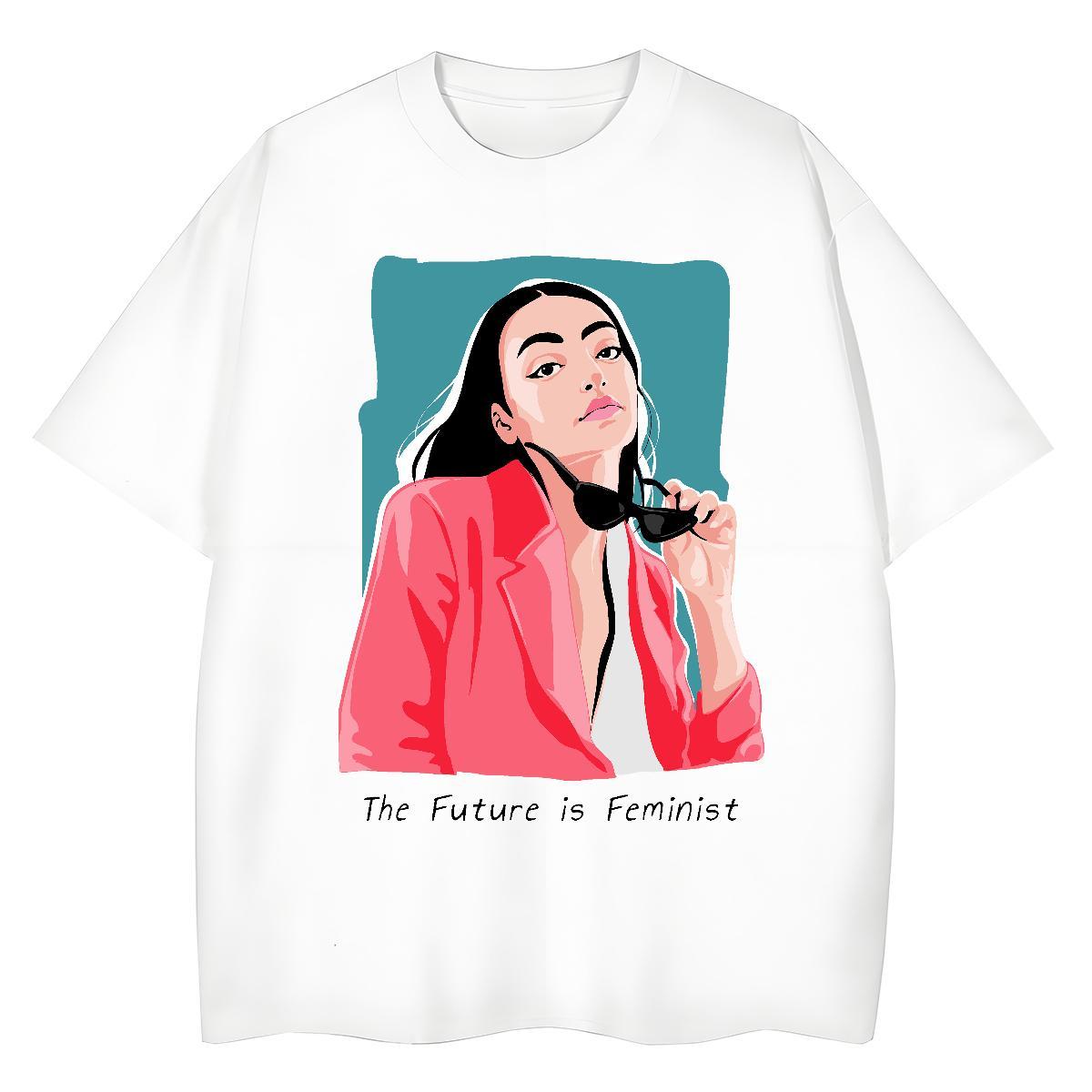 Fashion New T shirt 230g 100% Cotton Breathable Crew Neck Beach women Woman Tshirt Free Shipping DIY Printed Tees Shirts