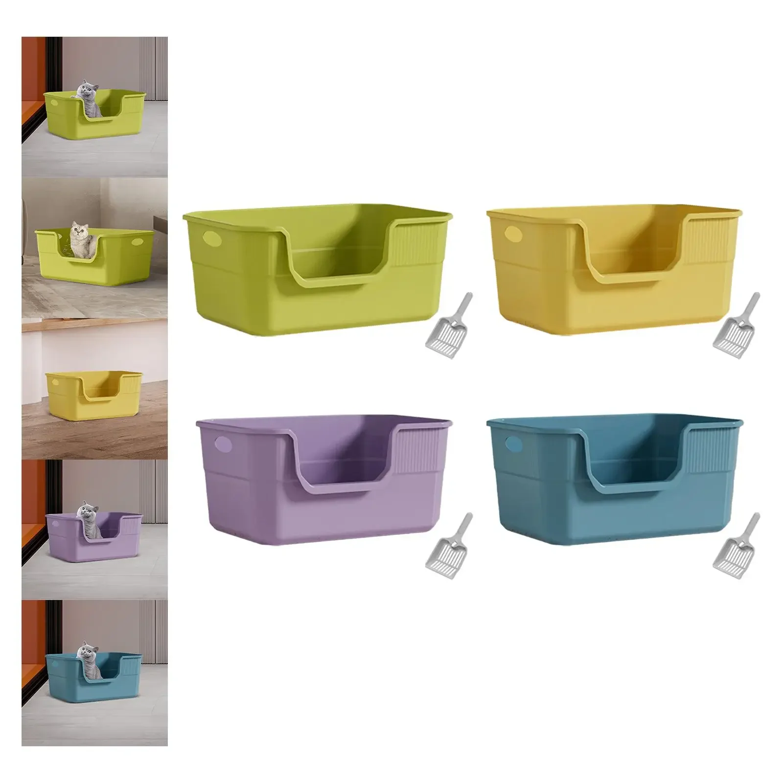 Cat Litter Box Cat Toilet Sandbox Portable Pet Supplies Easy To Clean Kitten Cat Litter Box Cat Toilet