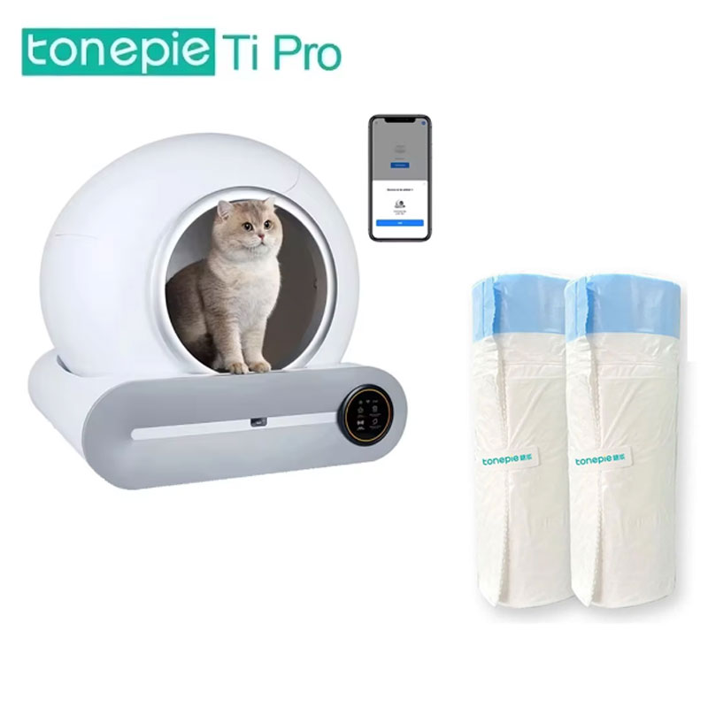 Tonepie Self-Cleaning Cat Litter Box Poop Bags Drawstring Closure for Tonepie Cat Toilet Pet Supplies Only 2 Rolls Garbage Bag