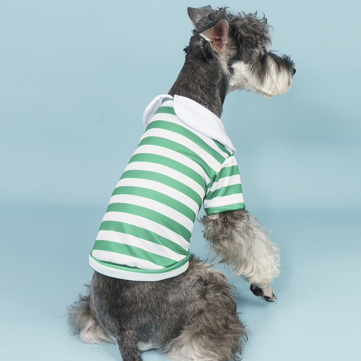 1 Piece Striped POLO Shirt Dog Clothes, Pet Dog T Shirt Clothes, Comfortable and Breathable, Casual and Cute Pet Tops