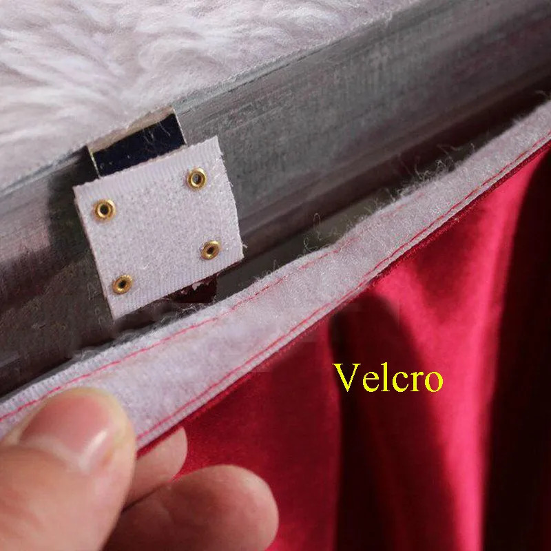 6M Ice Silk Table Skirting with Valances Stage Skirts Party Banquet Event Birthday Decoration 241010