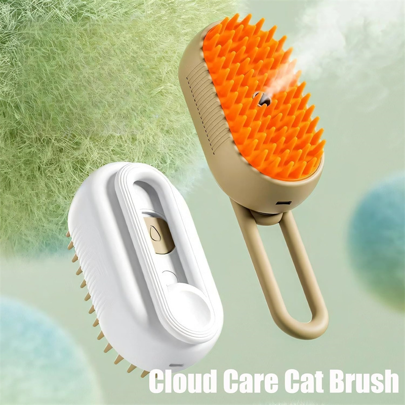 3in1 Pet Hair Cleaning Brush With Steam Pet Brush Dog Cat Steamy Brush Shedding Grooming, Spray Grooming Comb With Steam