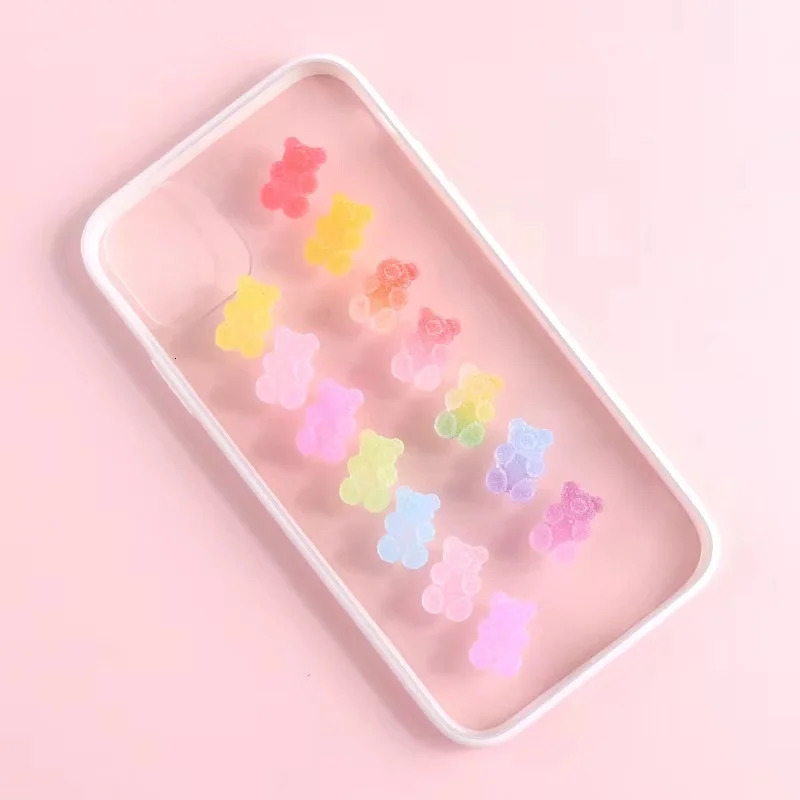 10pcs Simulation Soft Candy Bears Cute Charms For Pendant DIY Earrings Necklace Jewelry Accessories Finding 241010