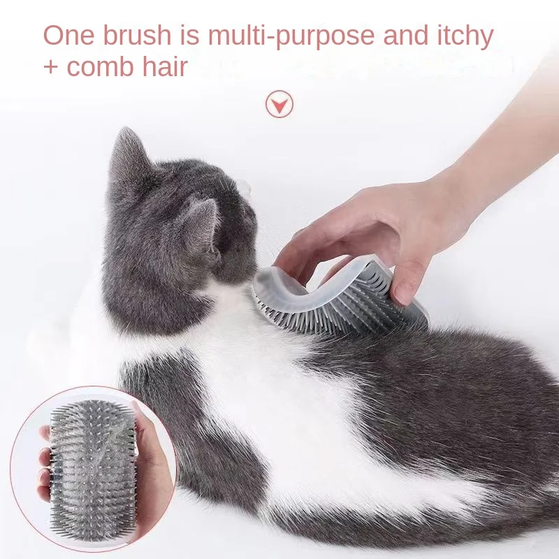 Pet Brush Comb For Cats Accessories Cats Toy Soft Grooming Self-Care Device Face Scratcher Scrapers Home Stuff Cats's Steam Pets