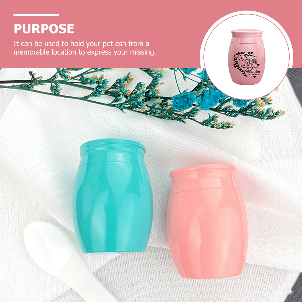 Chain Pet Urn Small Urns for Human Ashes Keepsake Floor Pink Stainless Steel Dogs