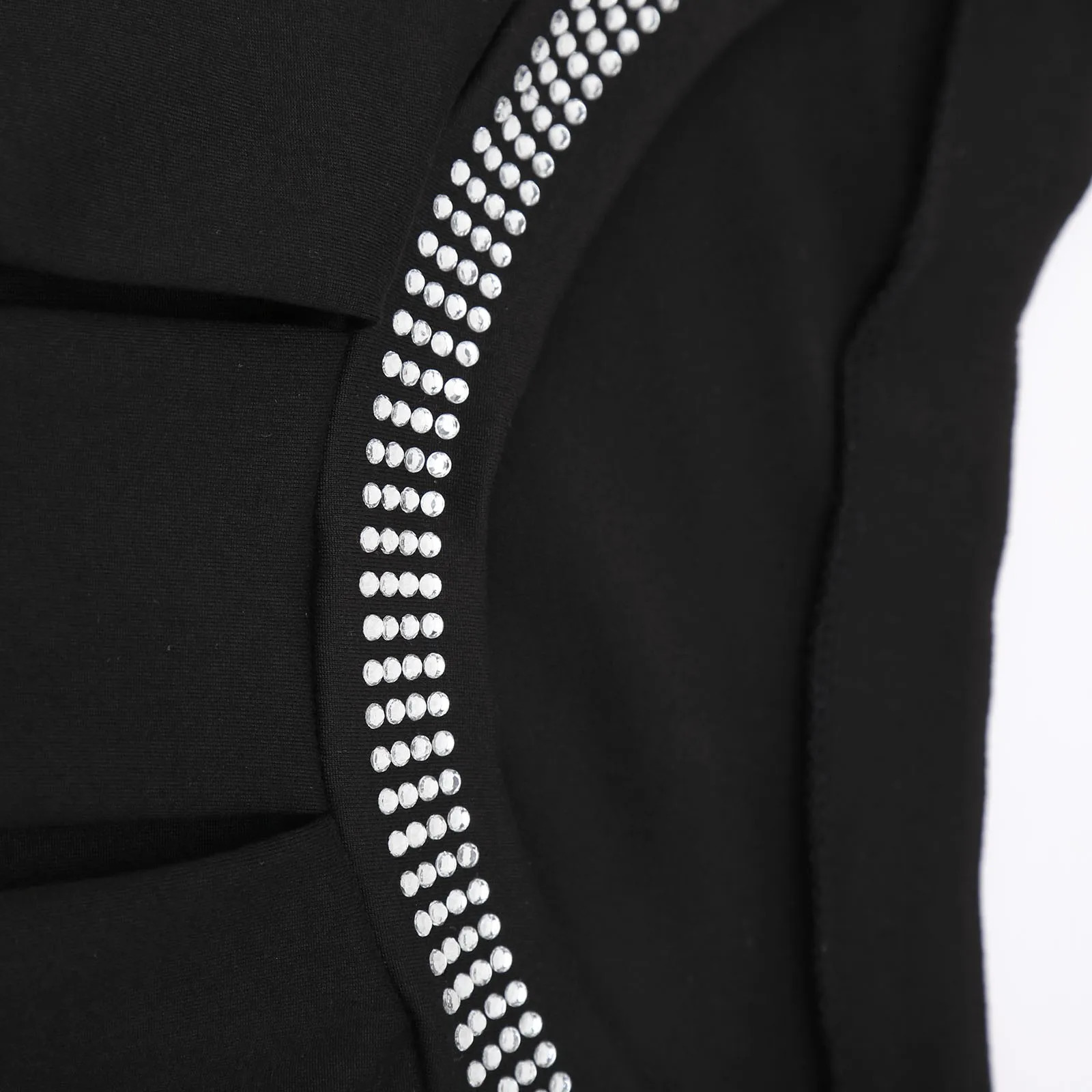 Woman Casual Rhinestone Sheer Mesh Patch Glitter Top Female Clothing WomenS Fashion Long Sleeve Daily TShirt 241011