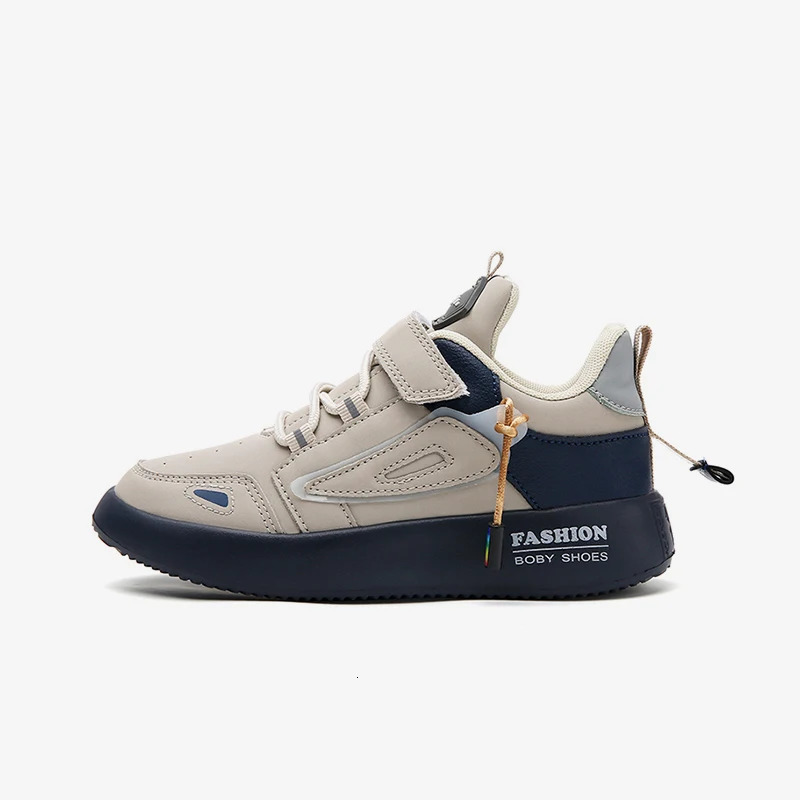 Childrens sports shoes boys sports and leisure shoes lightweight low top board shoes beige blue size 28-39 241007