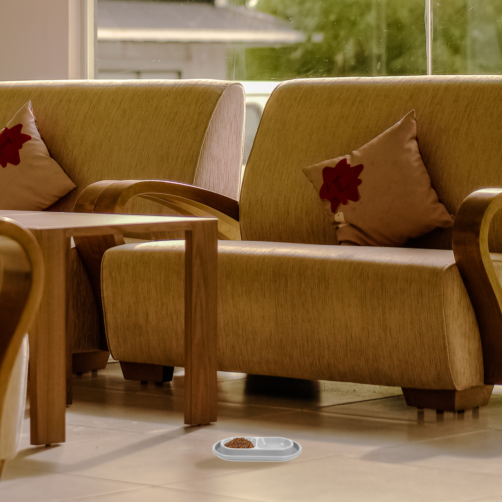 Anti-Ant Bowl for Pets Puppy Bowls Cat Dish Blue Dog Water No Spill Food Proof Outdoor Feeder