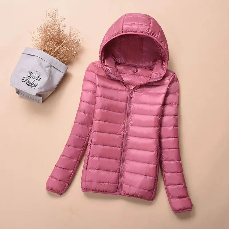 Down Jacket Womens Short Autumn Winter Parkas StandUP Collar Hooded Warm Cotton Padded Coat Large Size Outcoat Ladies Tops 240930
