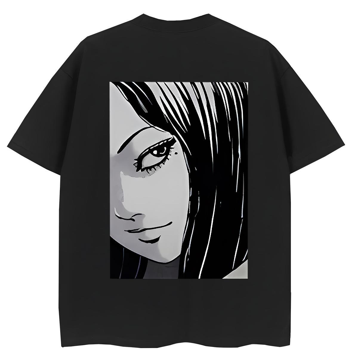 2024 Casual Womens T Shirts 100% Cotton 230g Breathable Short Sleeve Spring Summer eyes Unisex Tshirts Loose fit Oversized Clothings