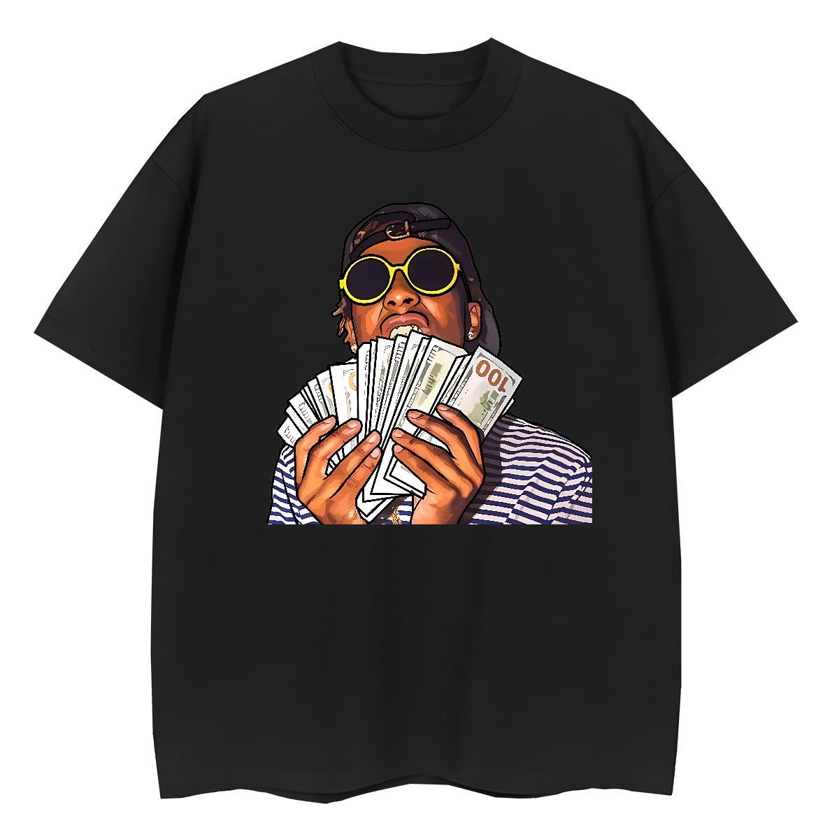 Designer Women T Shirts 100% Cotton 230g Breathable Crew Neck Daily Outfit money Women Tees Popular DIY Printed Clothings