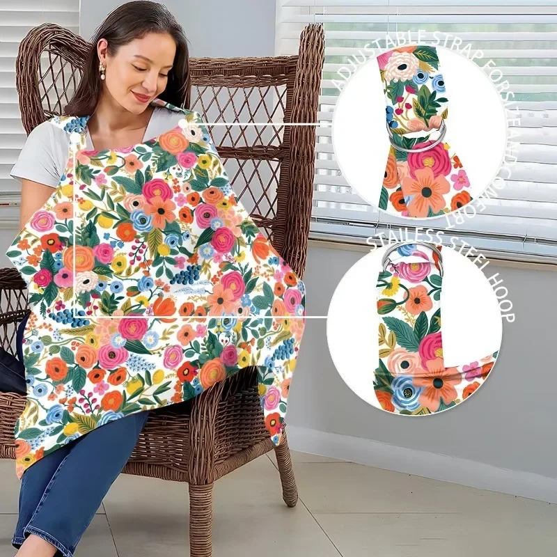 Breathable Breastfeeding Cover Baby Feeding Nursing Covers Adjustable Nursing Apron Outdoor Privacy Cover Mother Nursing Cloth 241008