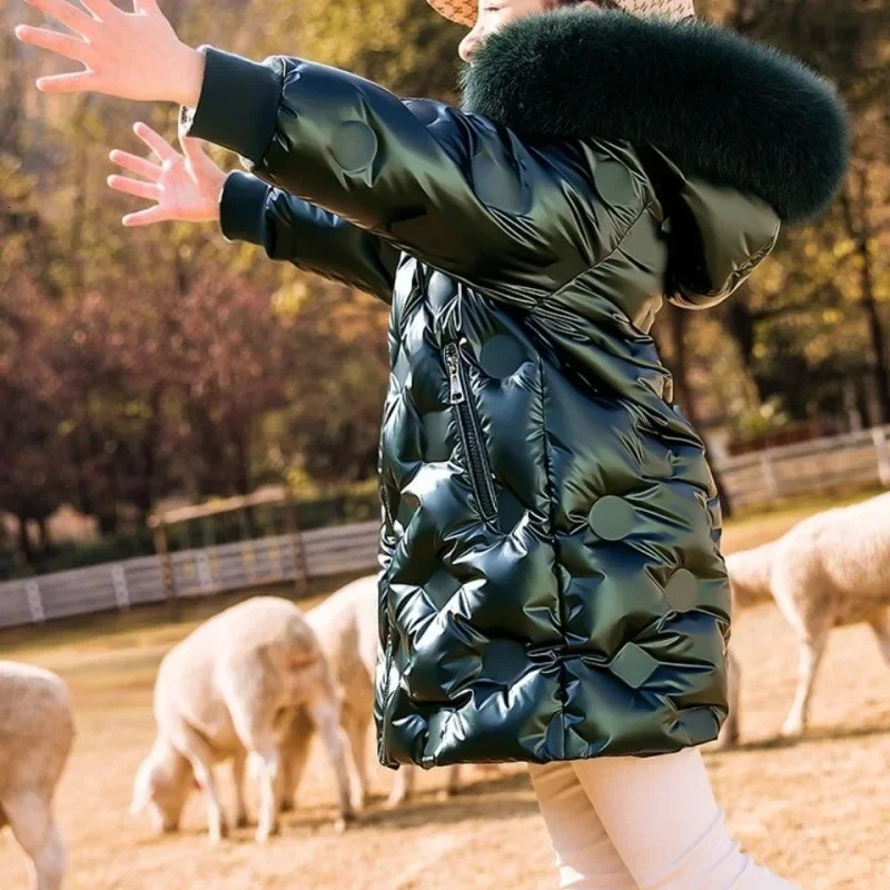 Children Clothing Winter Warm Down Cotton Clothes Jacket Girls Outerwear Coat Thicken Waterproof Snowsuit 4 6 8 9 10 12 14 Years 241011