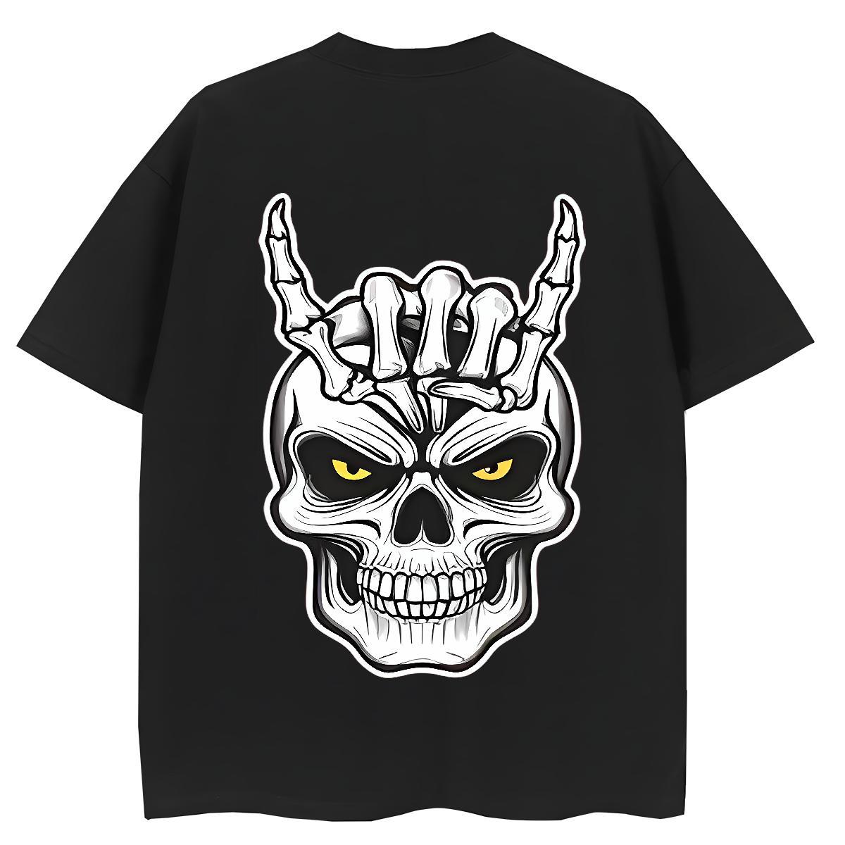 TOP Quality T shirt 230g Pure Cotton Breathable Soft Outdoor skull Tshirt for Man Woman Unisex Anime Oversized Top Shirts