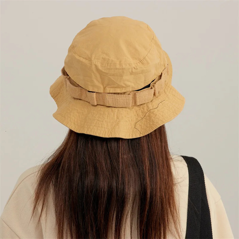Outdoor hiking hat mens four season casual Korean retro neutral fisherman highquality potted 241009