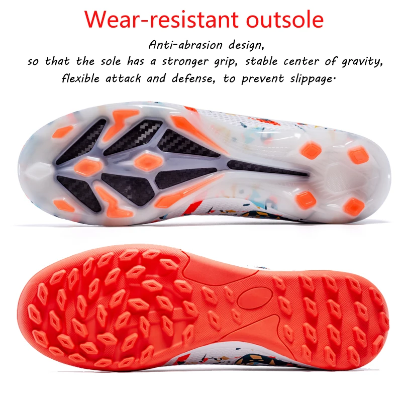 Football Boots Drop Shipping Unisex Breathable Soft Men Soccer Shoes Long Spikes Soccer Cleats Indoor Sports Shoes