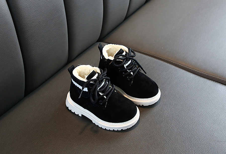 Plush Kids Winter Snow Boots Cotton Fabric Children Shoes Cutefeet Baby Toddler Boys Girls Warm Boots Sizes 21-30 - view 3