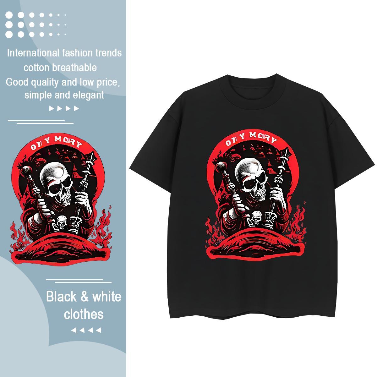 2024 Designer T-Shirts for Women 100% Cotton 230g Breathable Short Sleeve Daily Wear skull Lady T shirt High quality Plus Size Custom Tees Shirts