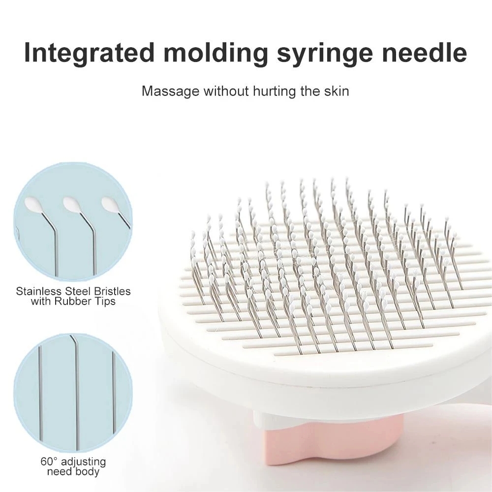 Self Cleaning Slicker Brush for Dog and Cat Removes Undercoat Tangled Hair Massages Particle Pet Comb Relax Groom Cat Supplies