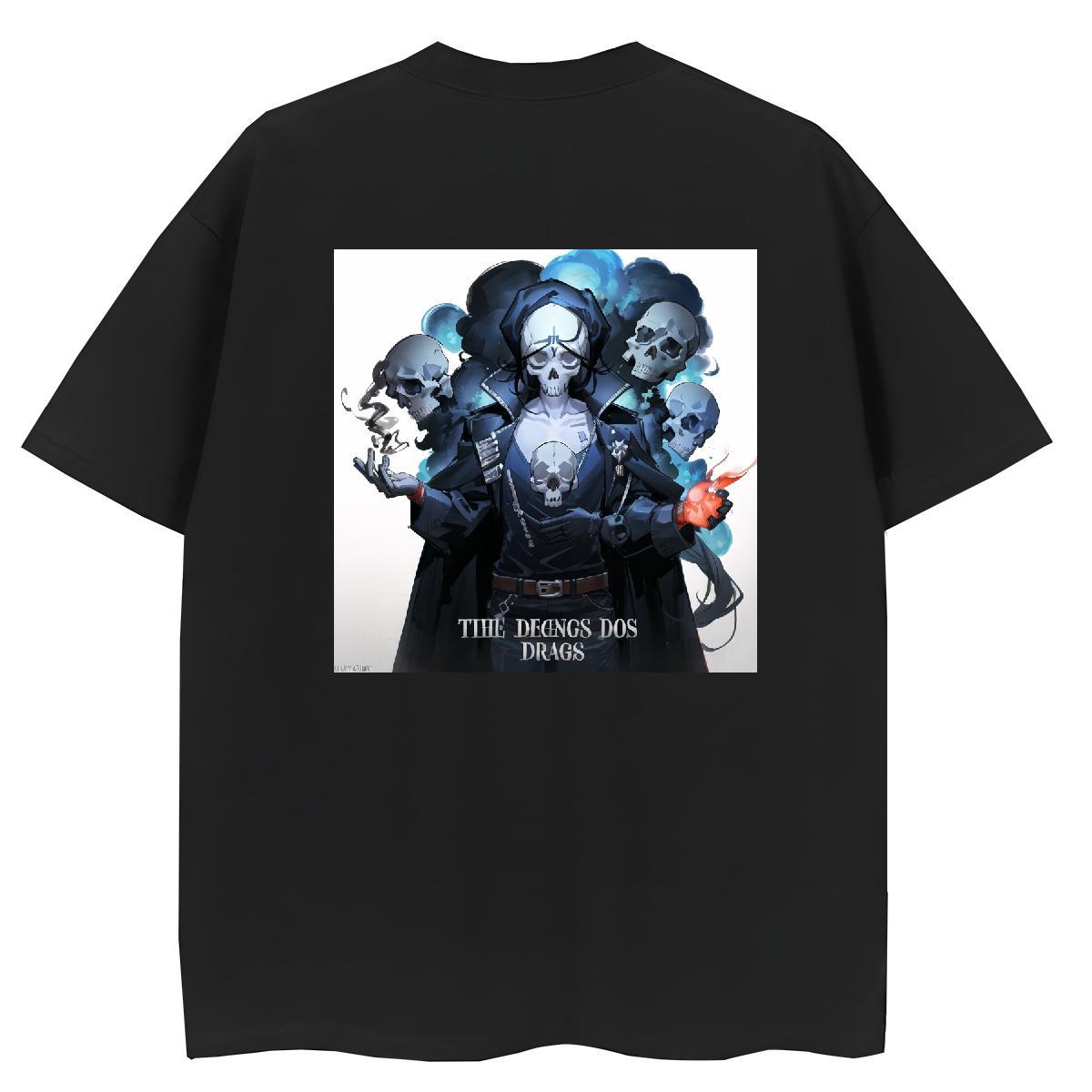 2024 DIY Woman T Shirts 230g Cotton Breathable Crew Neck Casual Daily Wear skull Woman Tshirt Unisex DIY Printed Tshirts