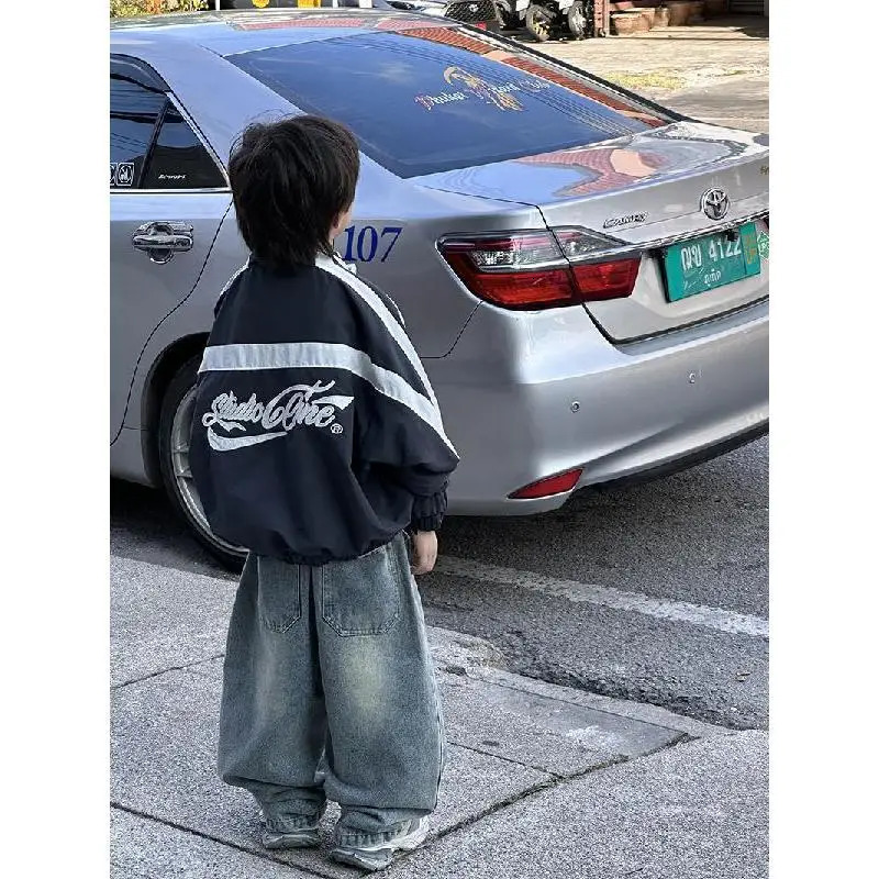 Autumn Spring Baseball Jacket Coat Kids Fashion Clothes for Teens Boys Zipper Children Outwear Coat 2-12 Yrs Baby Boy Clothes 241011