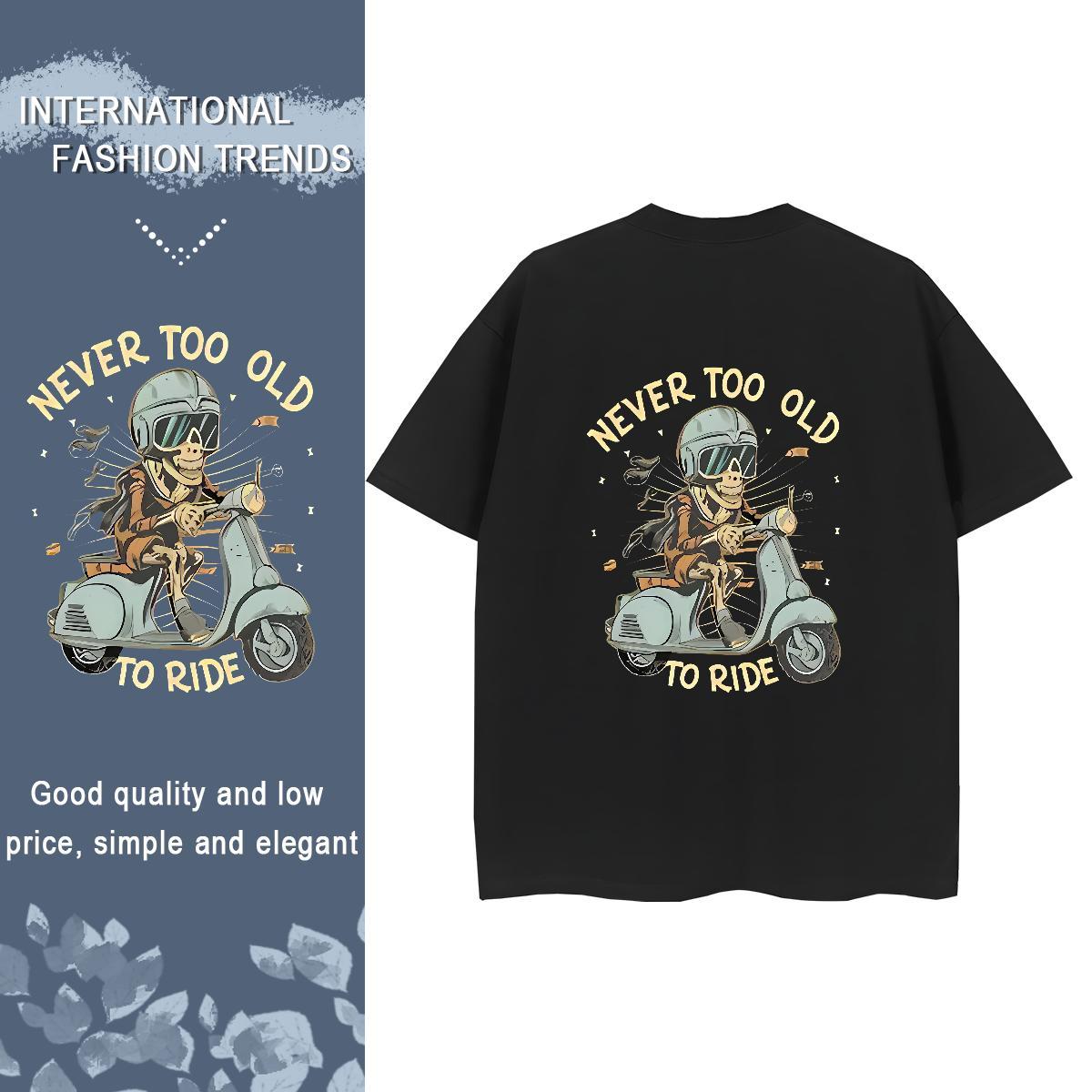 Brand T Shirts Women 100% Cotton 230g Short sleeve Soft Casual Sport motorbike Women Tshirts Female Custom Cartoon Tees