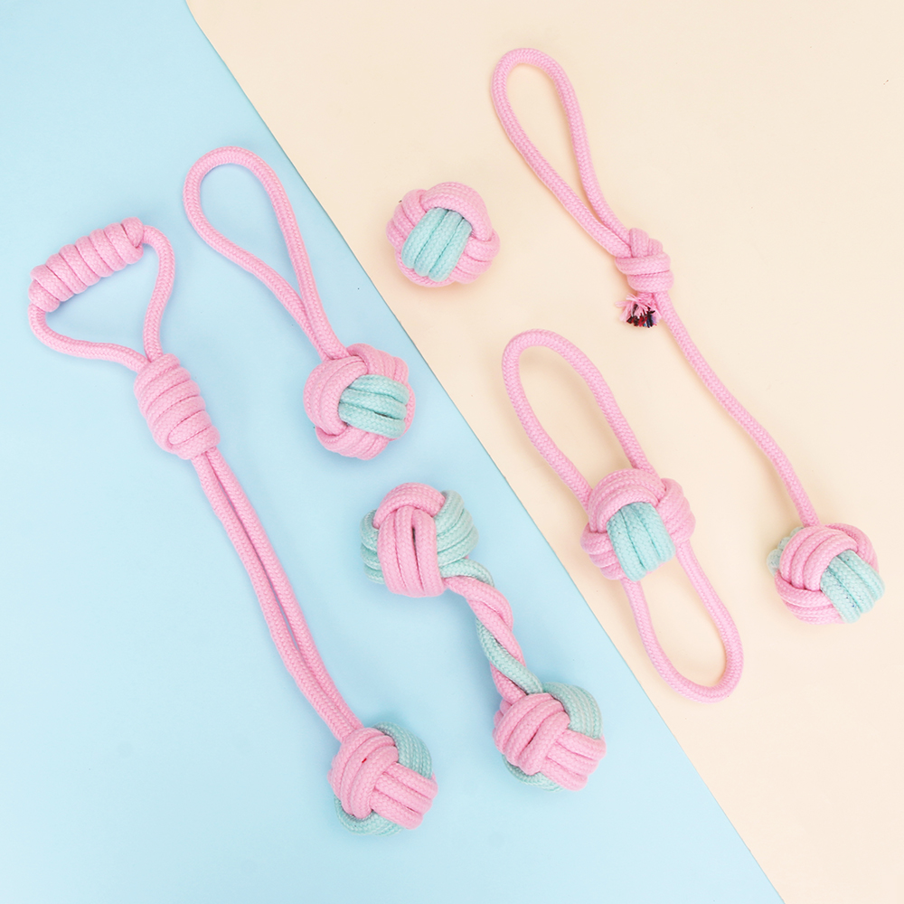 Dogs Accessories Pet Dog Toys Interactive Cotton Rope Mini Dog Chew Toys Ball