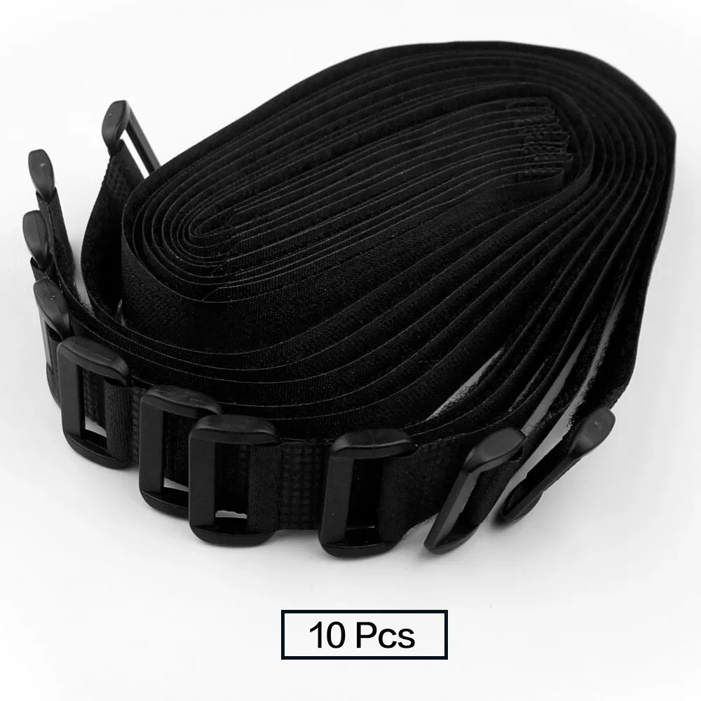 STONEGO 50cm Reusable Fastening Cable Organizer Cable Ties Set Includes Adjustable Multi-Purpose Hook and Loop Nylon Strap Ties