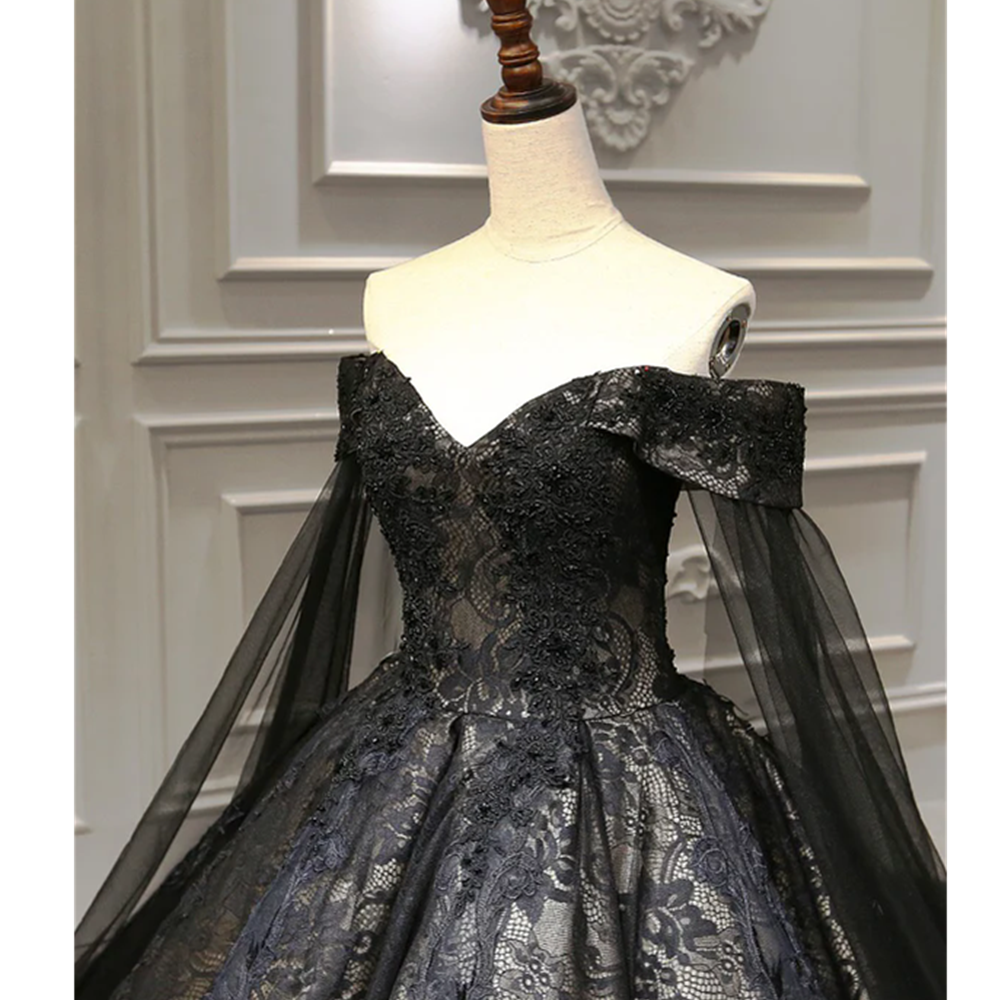 Black Luxury Sparkle Off Shoulder Wedding Dresses 2024 High-end Beading Bridal Gowns Custom Made Ball Gown Weddings