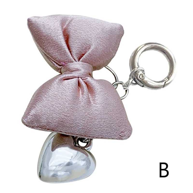 Cute bow keychain charm keychain charm simple phone leak proof hanging rope decoration perfect gift for friends Y241014