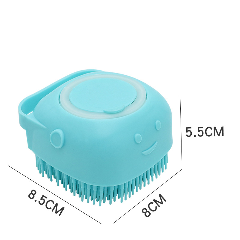 2024 New Arrival Shopee Manufacturer Soft Silicone Pet Grooming Bath Brush Dog Washing Brush