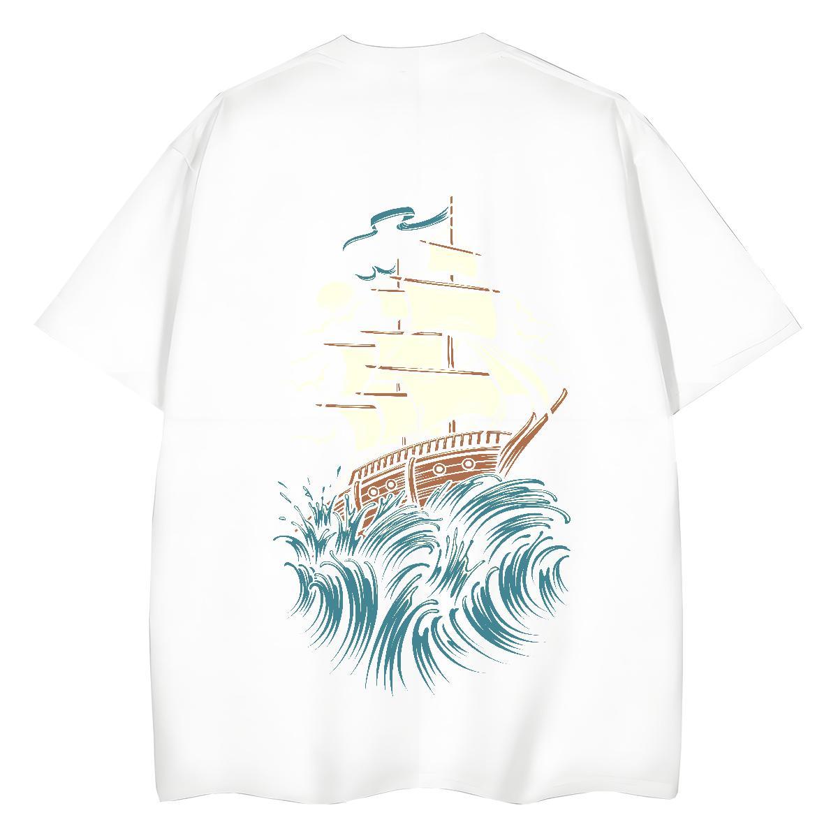 2024 T-Shirts for Women 230g Cotton Short Sleeve O-Neck Street ship Woman Tshirt Nice Custom Print Oversized Clothes Shirt