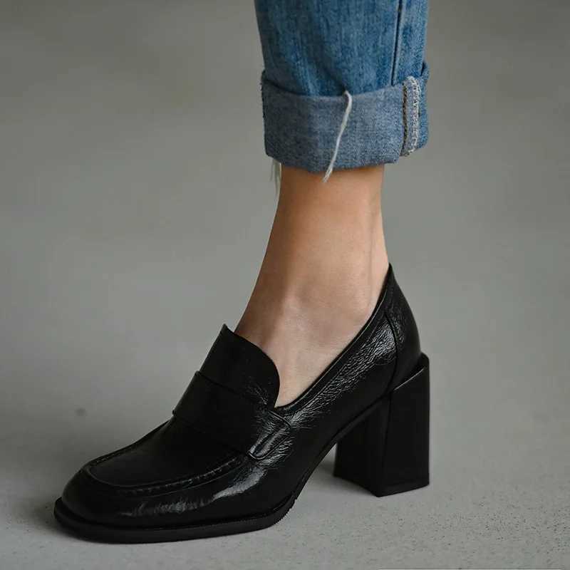 Autumn Women Pumps Loafers Chunky Heel Platform Shallow Oxfords Ladies Sandals Female Fashion College Office Dress ShoesLX241014