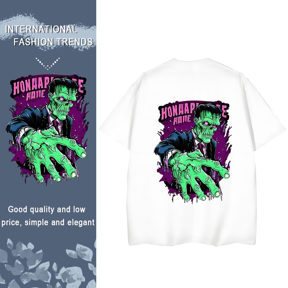 Stylist T shirt 100% Cotton 230g Short sleeve Soft Sports Casual skull Tshirt for Man Woman Designer Nice Custom Print Plus Size Tees Shirts