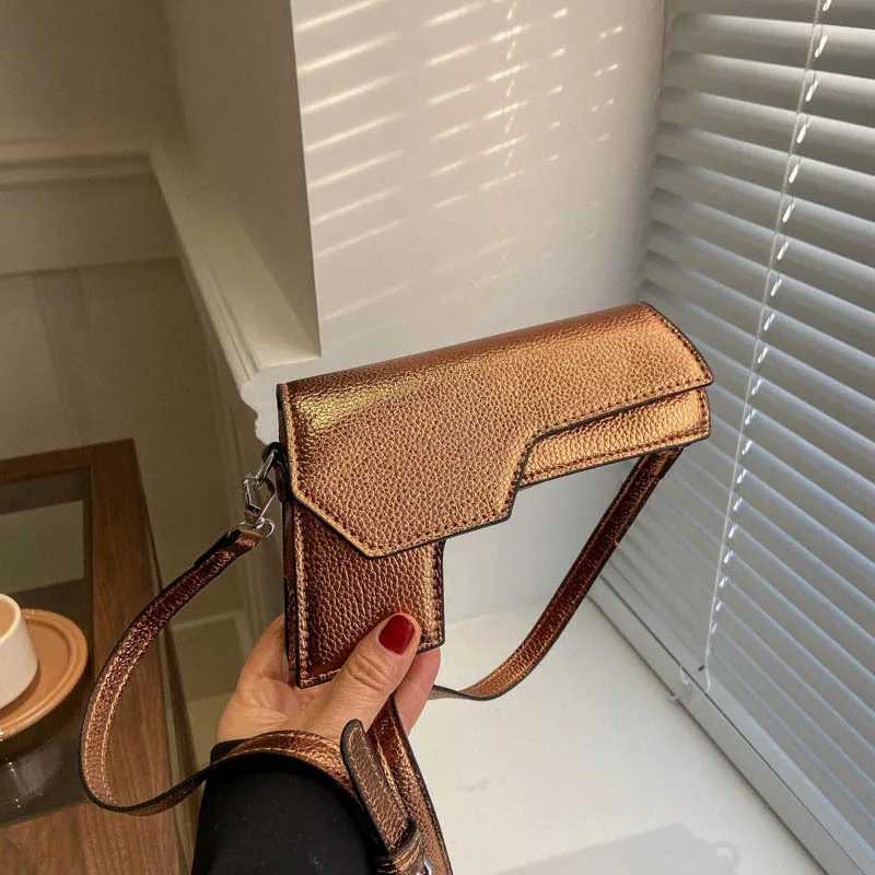 Niche new 3D gun shaped womens shoulder bag unique leather cross body bag high-quality mini wallet clutch for women M241014